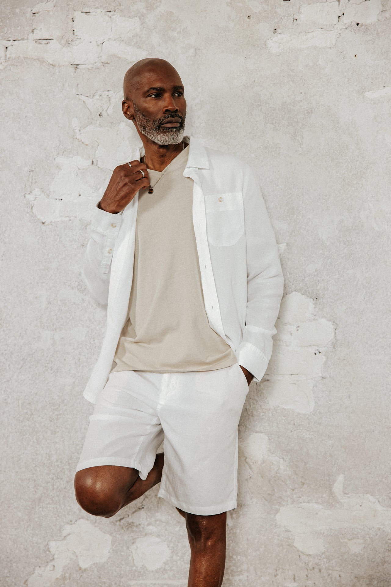 white dress shorts mens Men's and two back button pockets Doug Somero