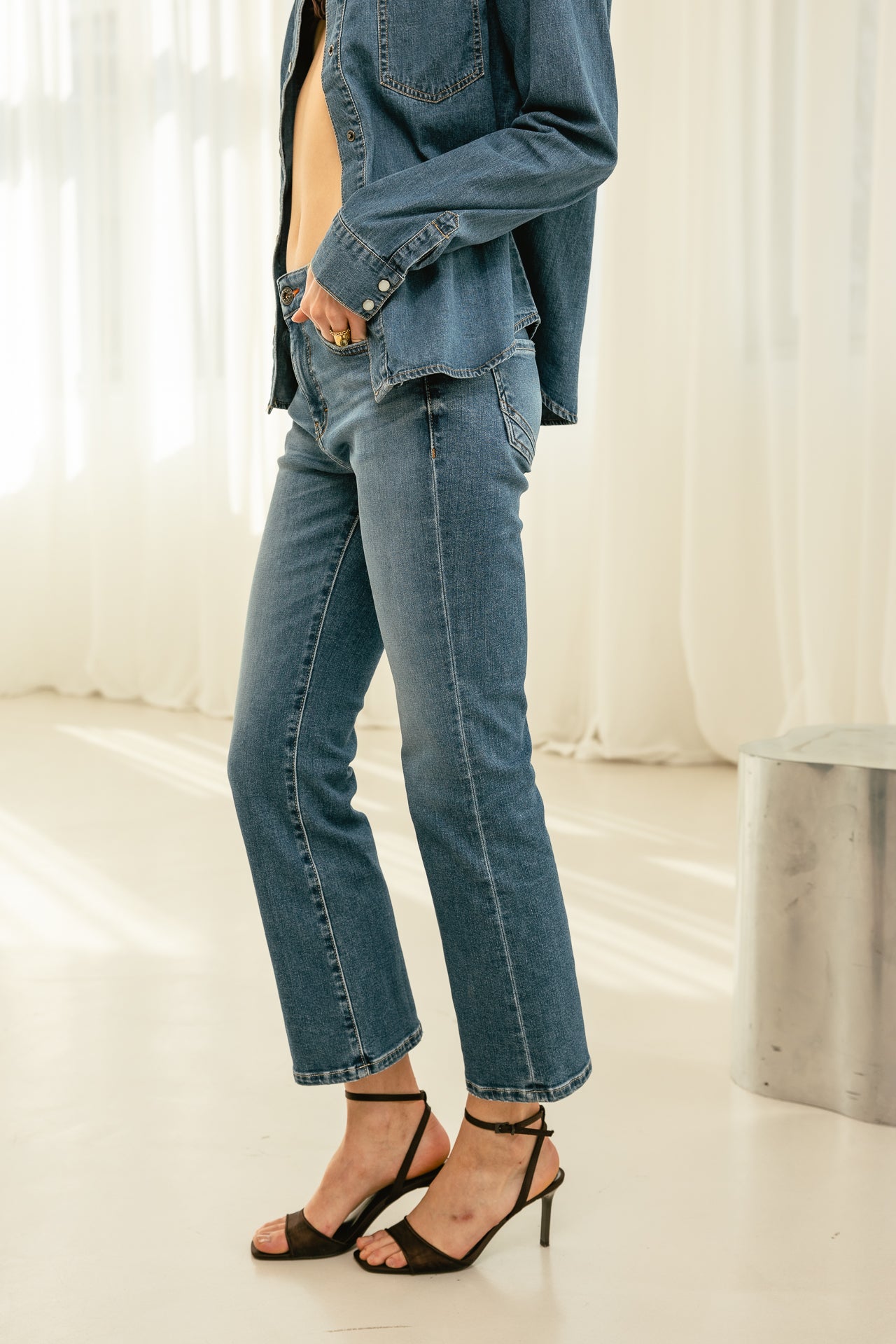 

Jeans bootcut 7/8 taille haute Femme Norma saopolo med | Freeman T. Porter