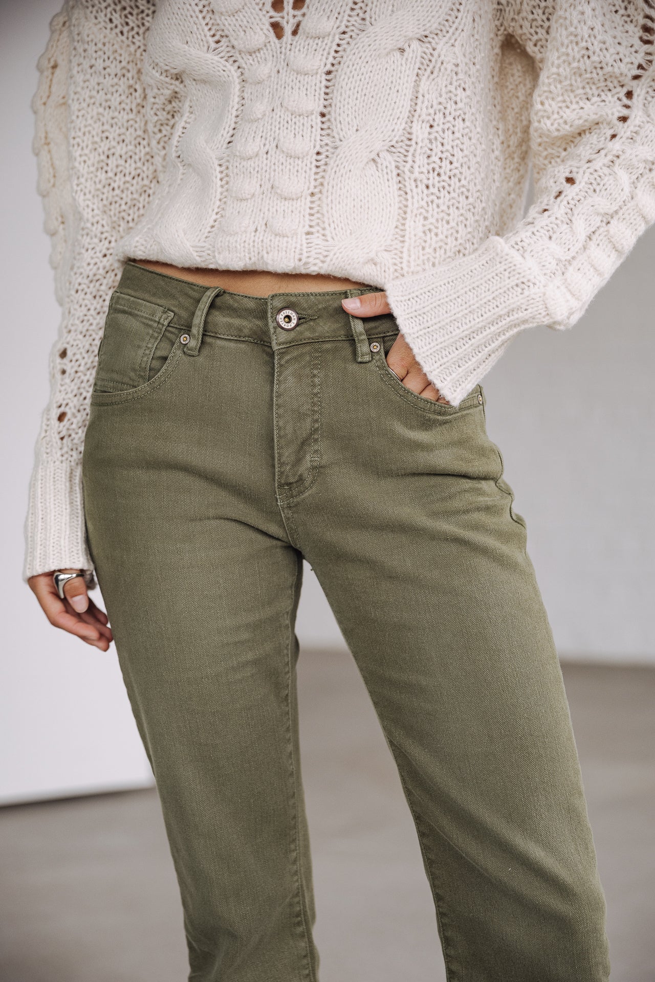 

Pantalon bootcut cropped Femme Norma California forest night | Freeman T. Porter