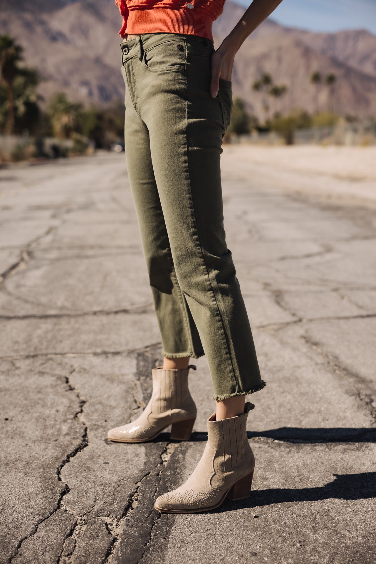 

Cropped bootcut pants Woman Norma California forest night | Freeman T. Porter