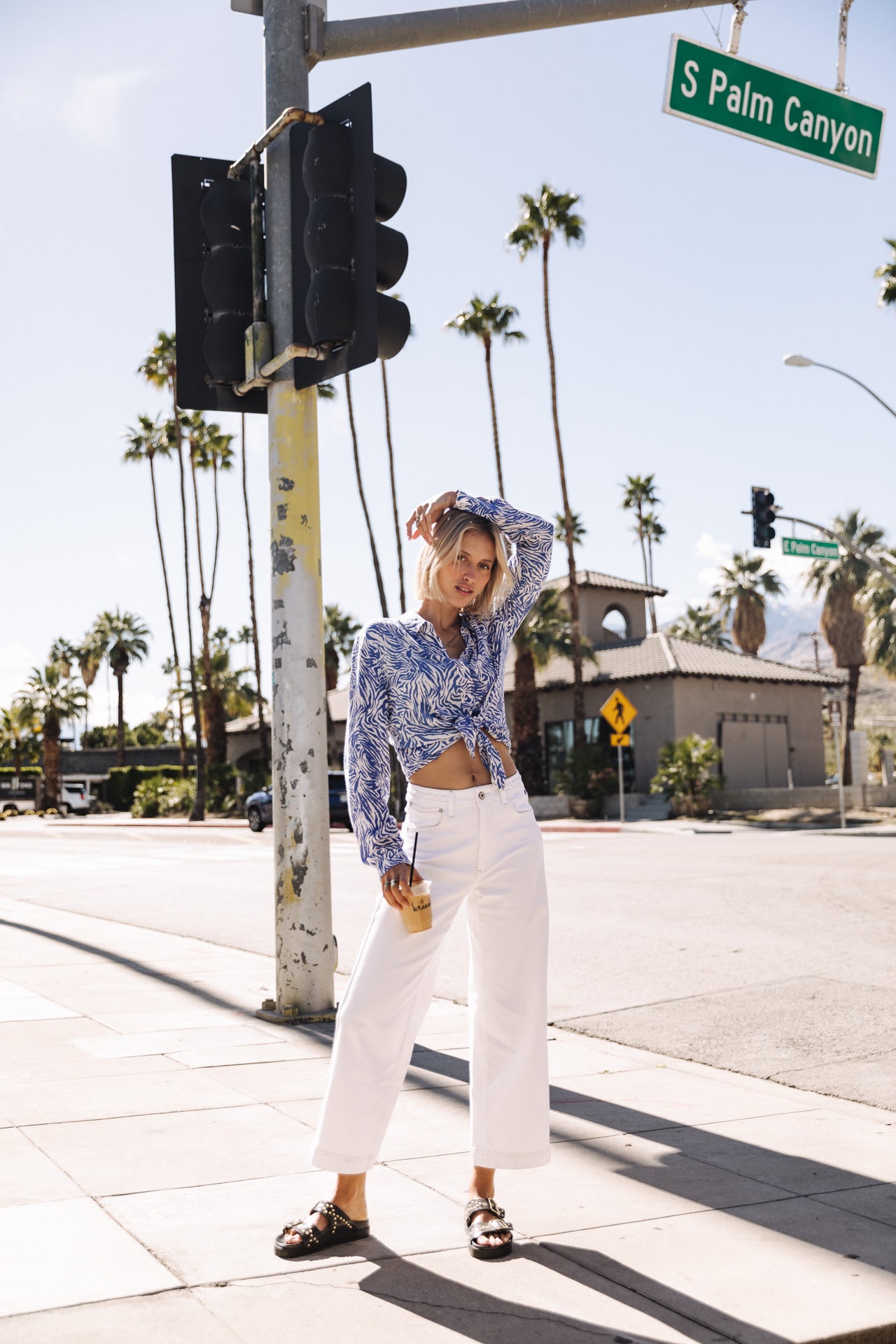 

Pantalon large 7/8 Femme Nylia Andalousia off white | Freeman T. Porter