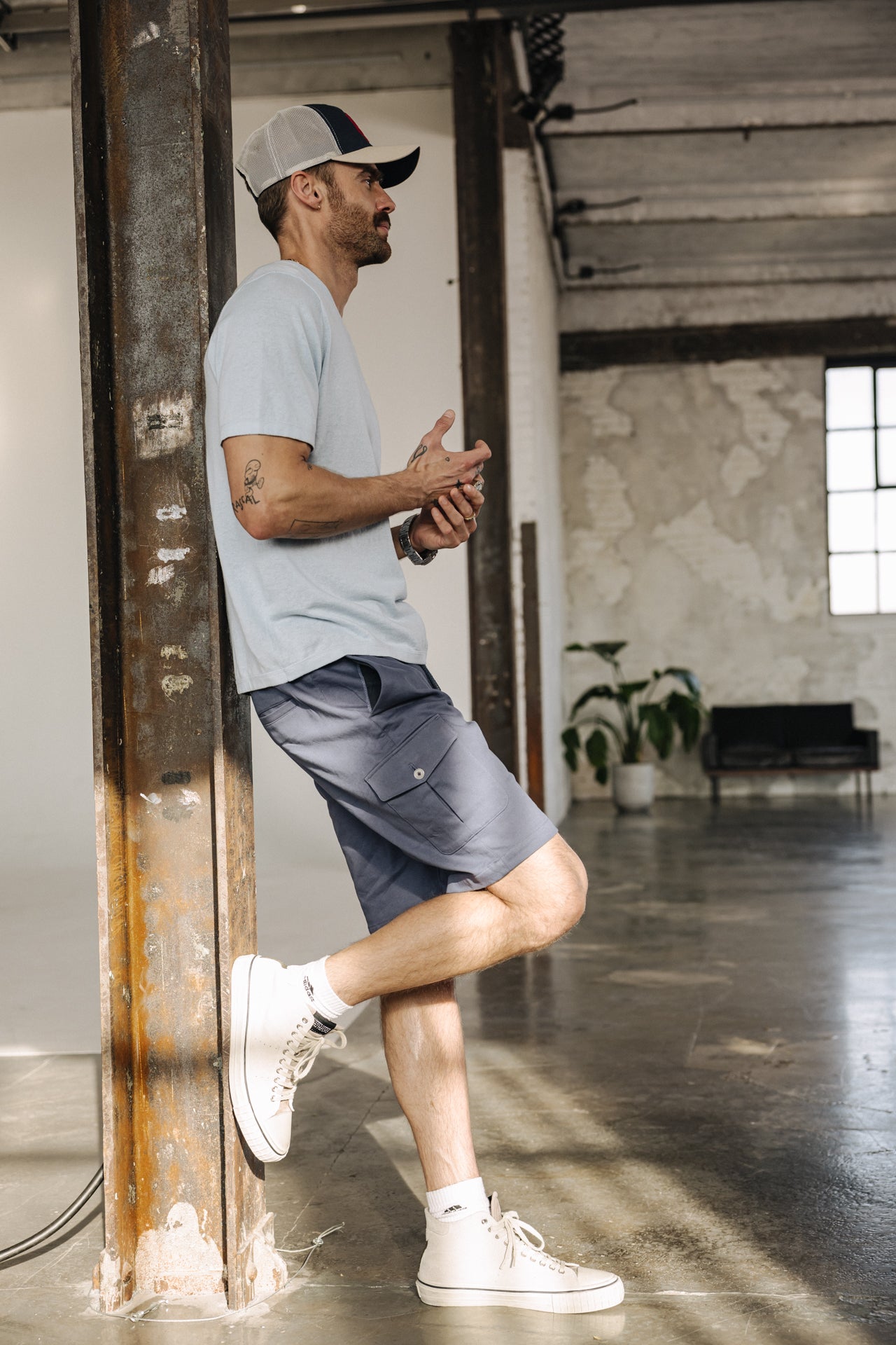 

Short Homme Josue Tencel vintage indigo | Freeman T. Porter