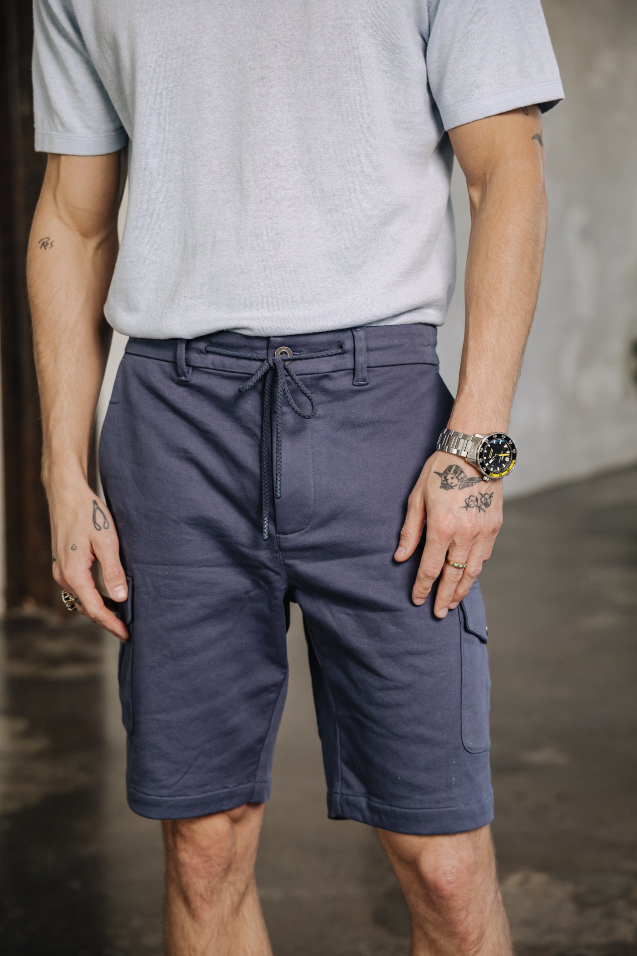 

Short Homme Josue Tencel vintage indigo | Freeman T. Porter