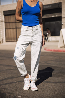 

Jeans droit 7/8 taille haute Femme Edita bossanova | Freeman T. Porter