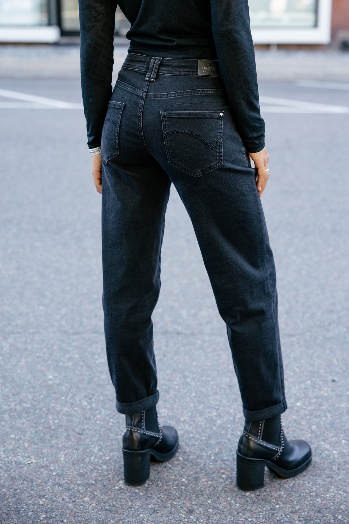 

High Waist 7/8 Straight Jeans Damen Edita badass | Freeman T. Porter