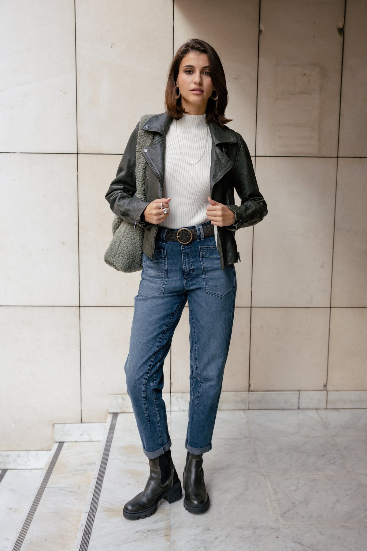 

High-Waist 7/8 Straight Jeans Damen Edita sirena | Freeman T. Porter