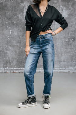 

7/8-jeans met hoge taille Dames Edita samba dark | Freeman T. Porter