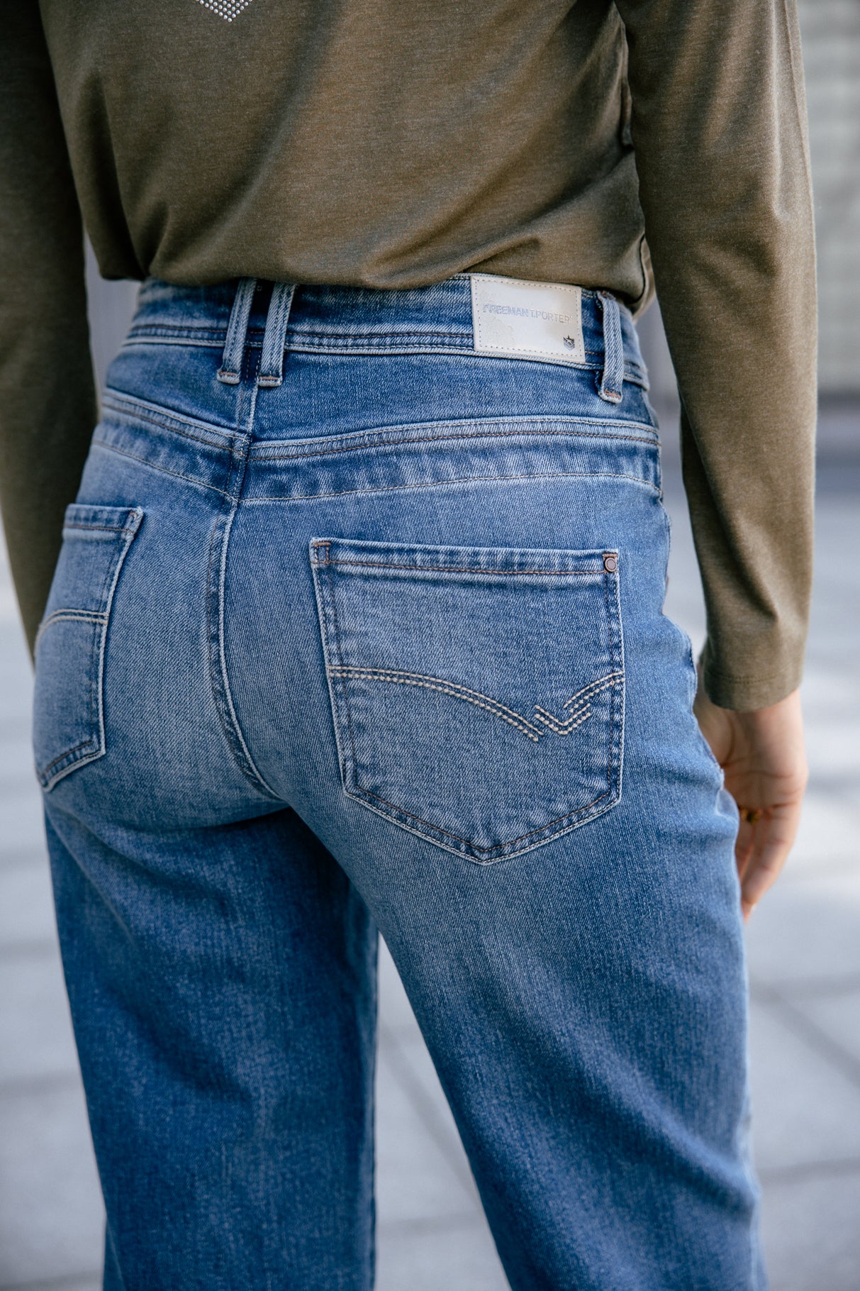 

Jeans mit hoher Taille Frau Edita sicilian | Freeman T. Porter