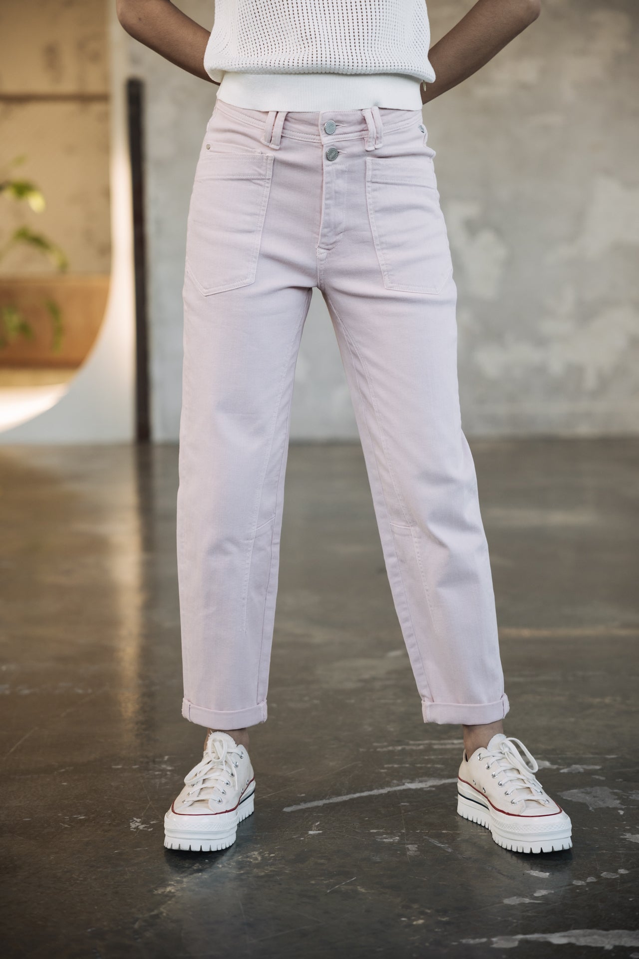  
            

Hose mit hoher Taille Frau Edita Andalousia light pink | Freeman T. Porter
          
