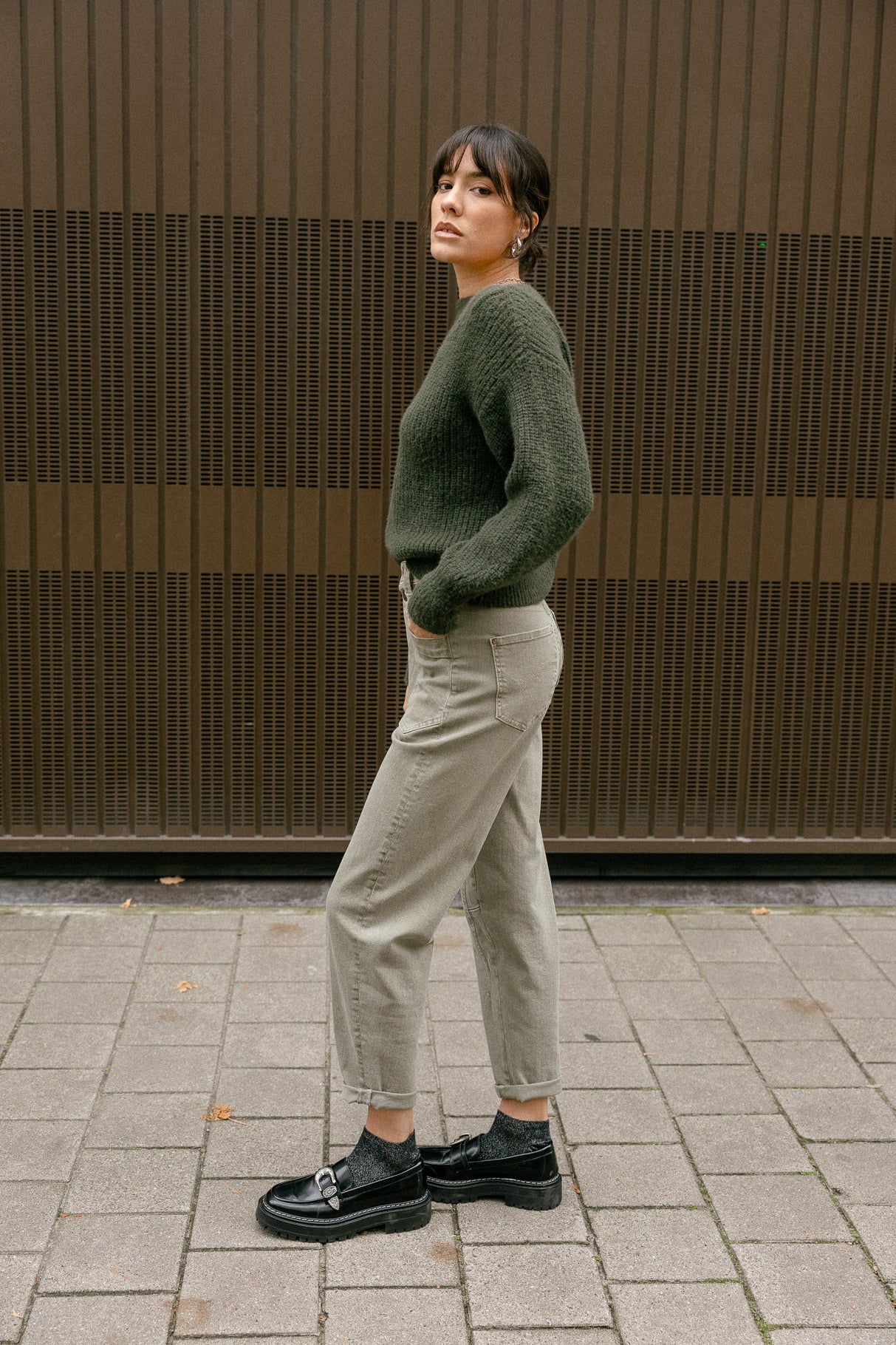 
              

High-waisted pants Woman Edita Andalousia deep lichen green | Freeman T. Porter
            