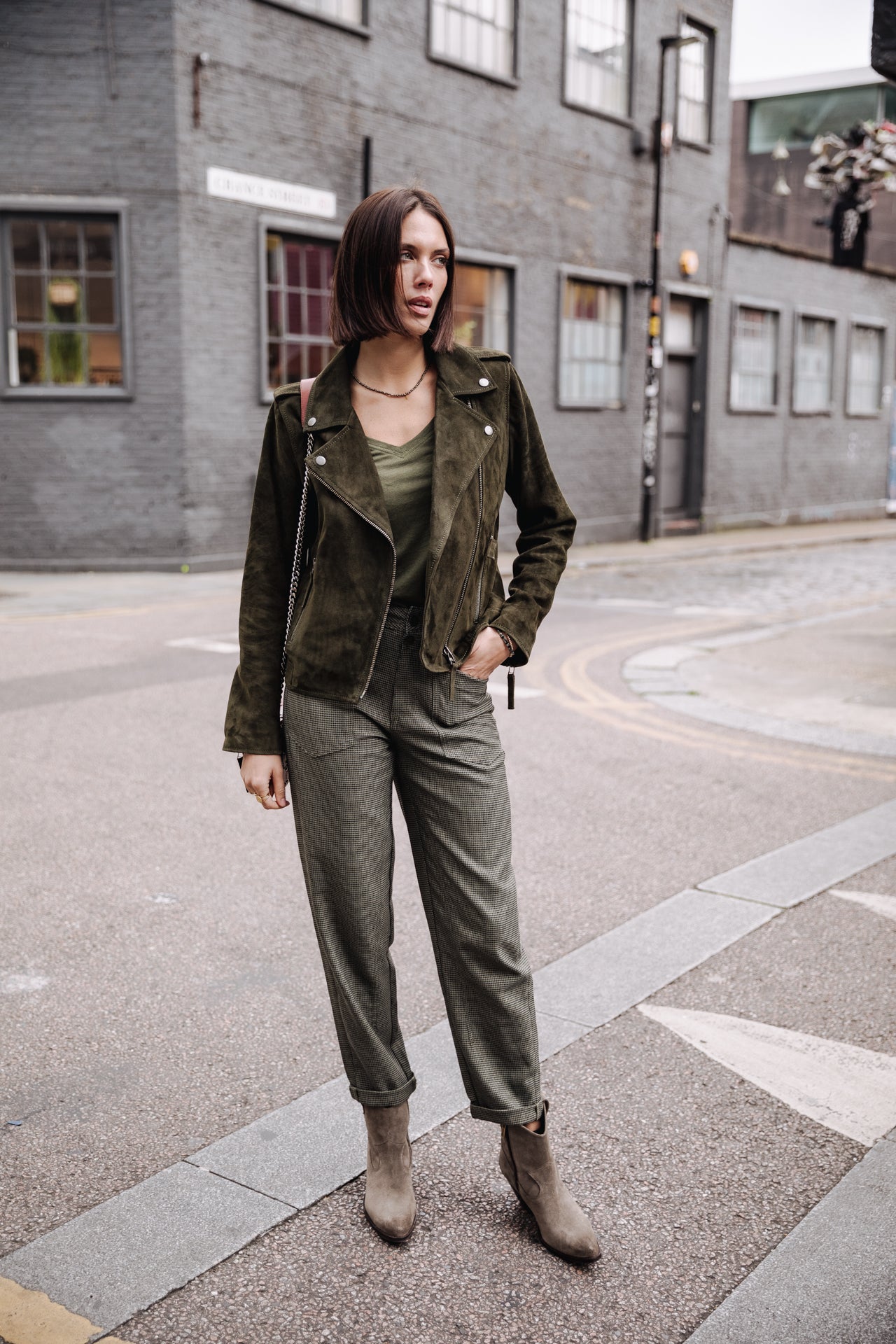 

Pantalon taille haute Femme Edita Dundee deep lichen green | Freeman T. Porter