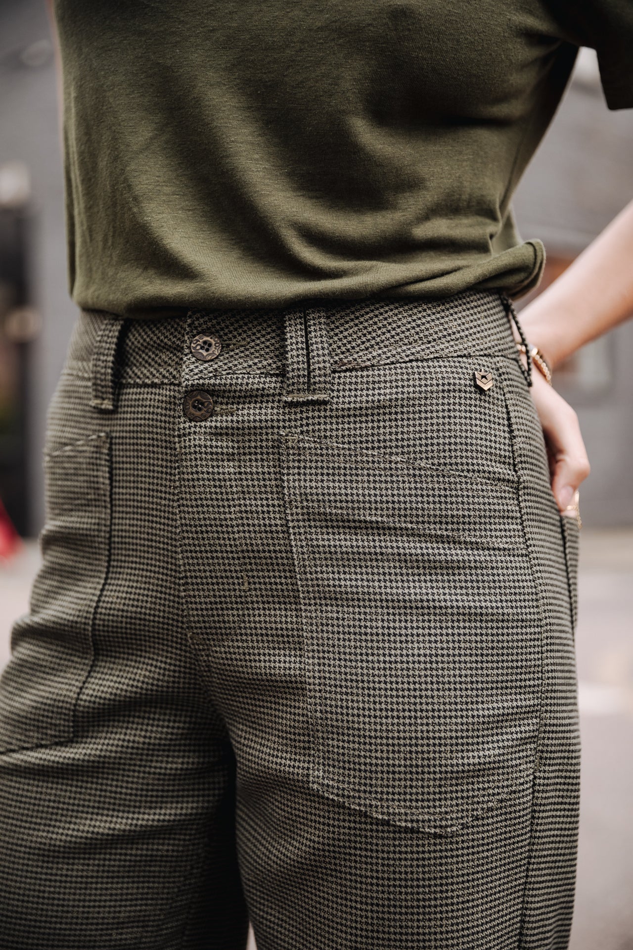 

Pantalon taille haute Femme Edita Dundee deep lichen green | Freeman T. Porter