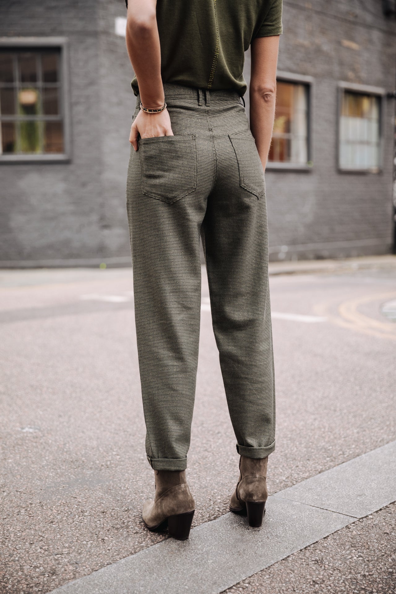 

Pantalon taille haute Femme Edita Dundee deep lichen green | Freeman T. Porter