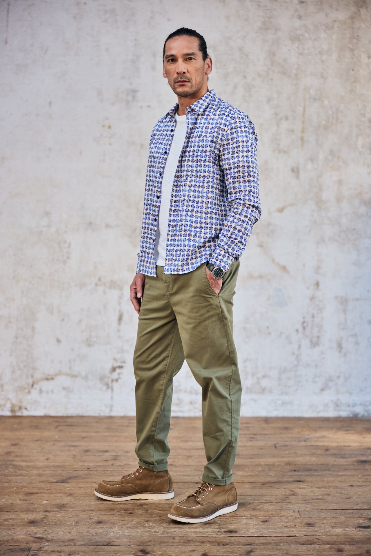 

Cropped pants Men Wesley Alabama deep lichen green | Freeman T. Porter