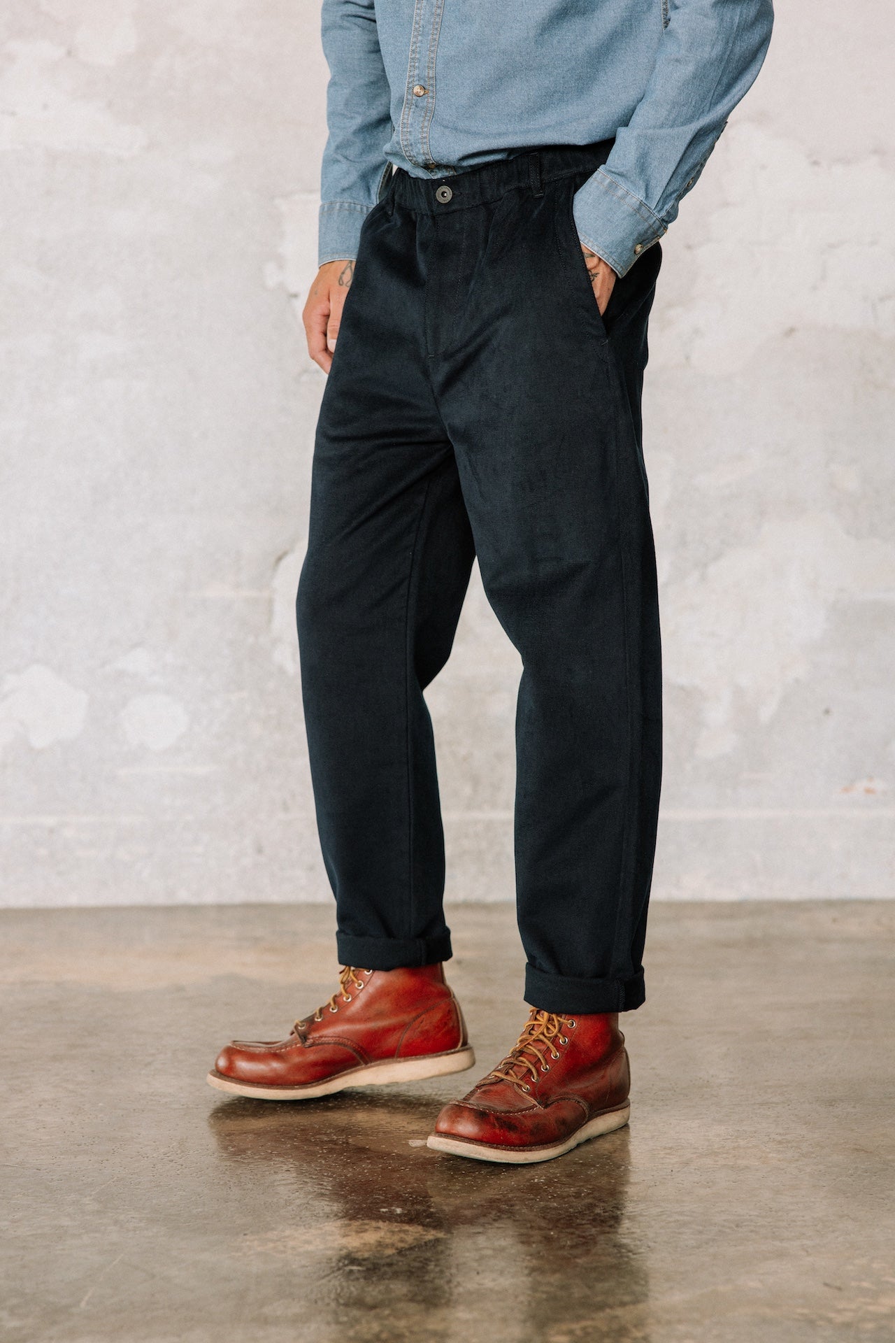 
              

Pantalon cropped Men Wesley Mellow peacoat | Freeman T. Porter
            