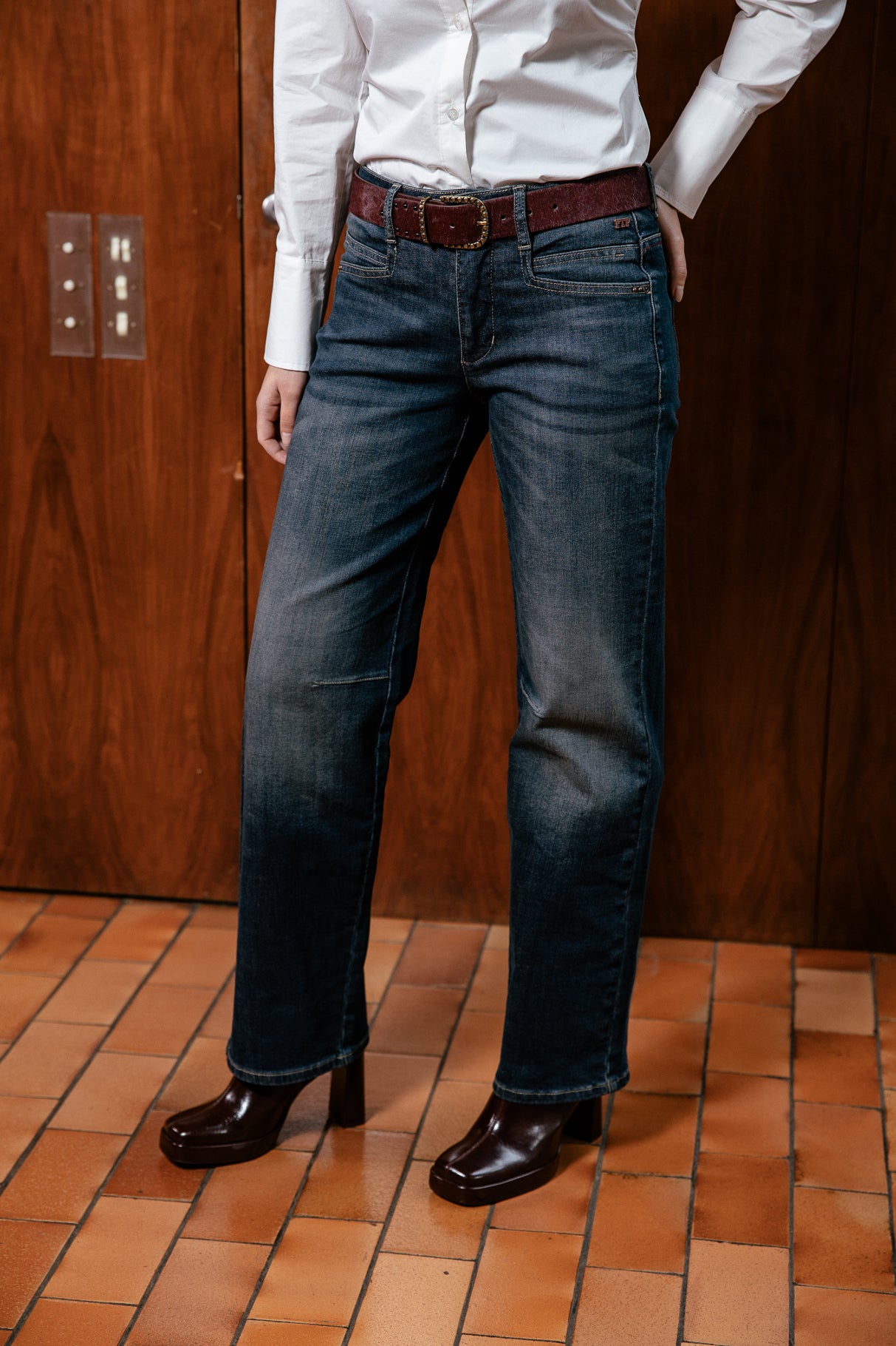   
            

Jeans droit taille mi-haute Femme Hannah midiego | Freeman T. Porter
          