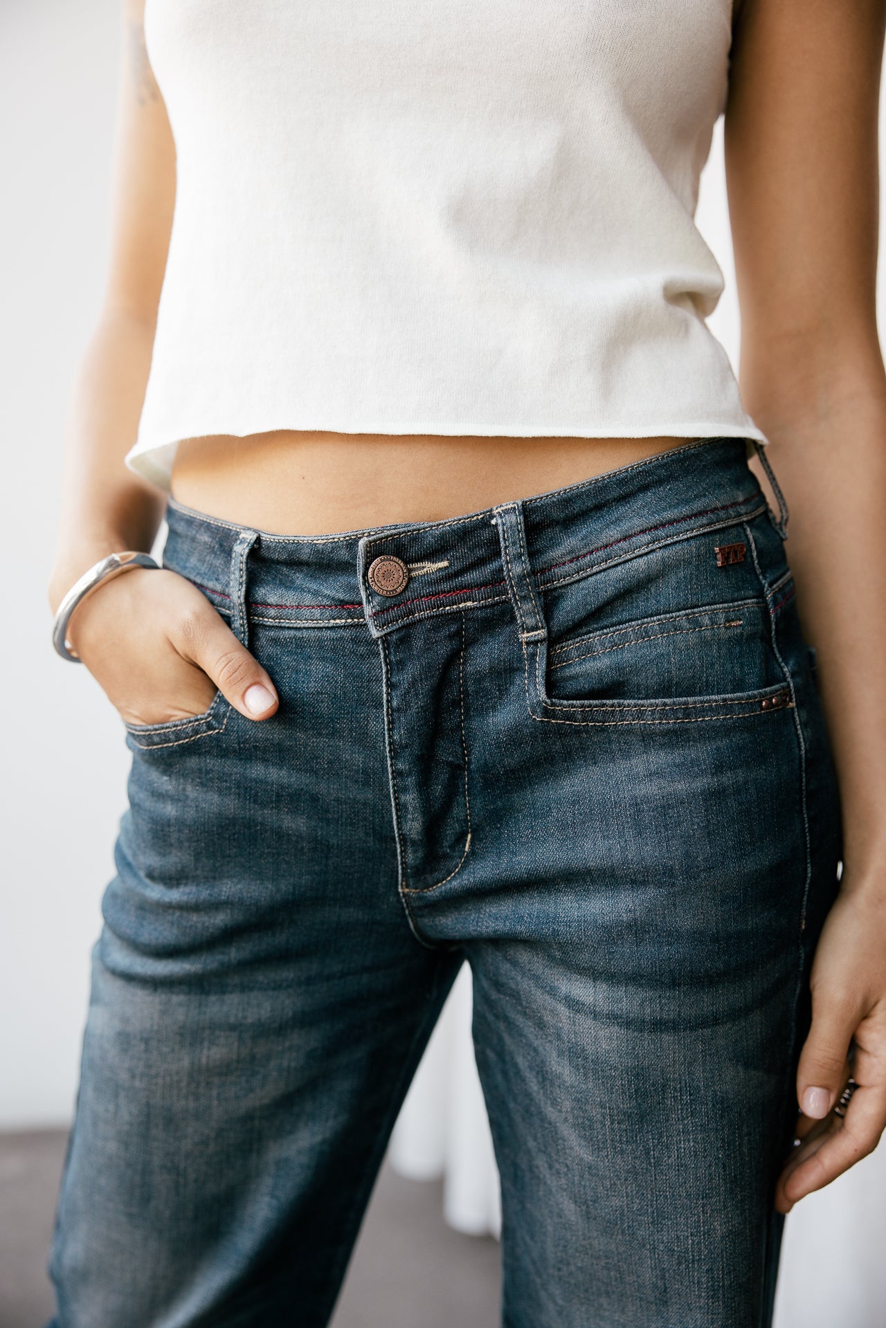 

Denim droit stretch Femme Hannah midiego | Freeman T. Porter