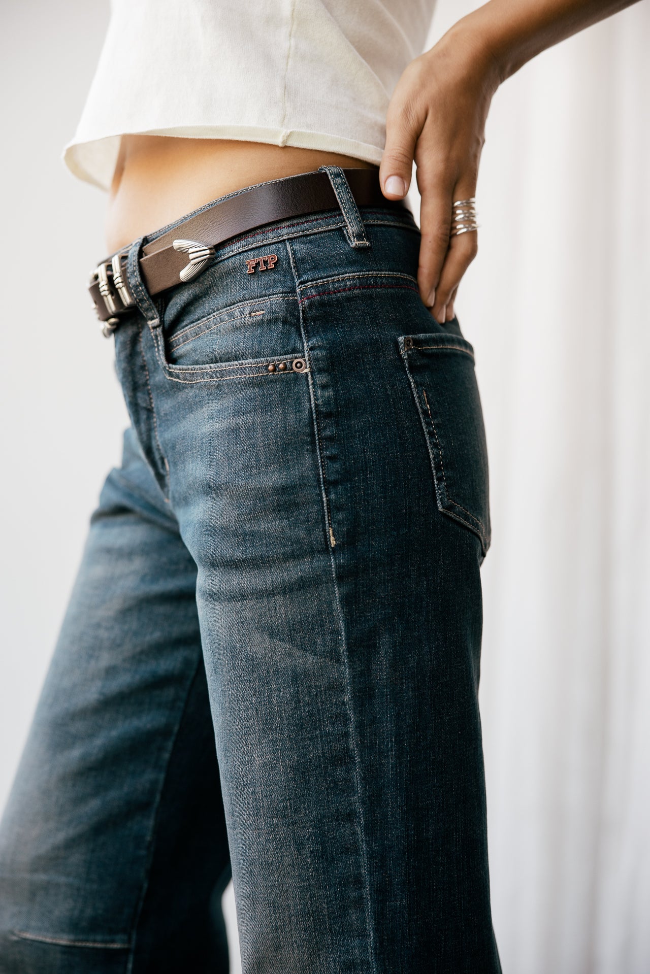

Denim droit stretch Femme Hannah midiego | Freeman T. Porter
