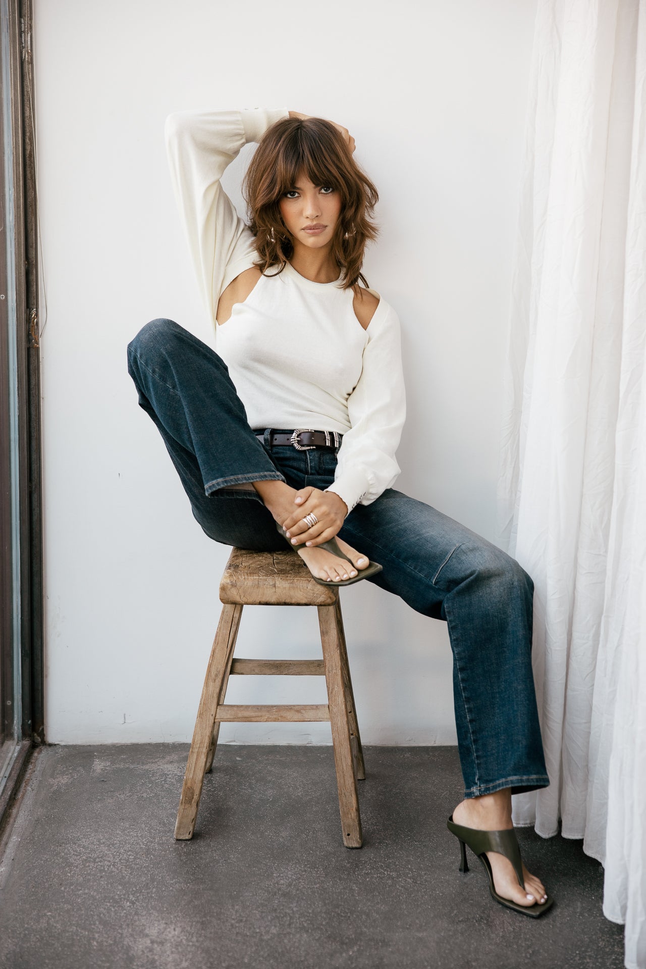 

Denim droit stretch Femme Hannah midiego | Freeman T. Porter