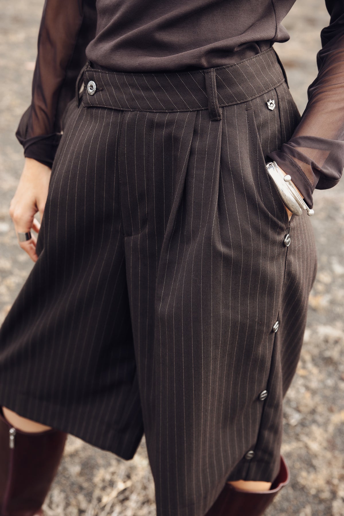 

Bermuda city taille haute Femme Stella Ristretto chocolate torte | Freeman T. Porter