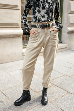 

High Waist Cordhose Damen Joyce Veluto overcast | Freeman T. Porter