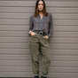 

Pantalon velours taille haute Frau Joyce Veluto forest night | Freeman T. Porter