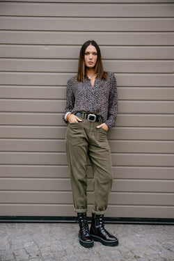 

Pantalon velours taille haute Femme Joyce Veluto forest night | Freeman T. Porter