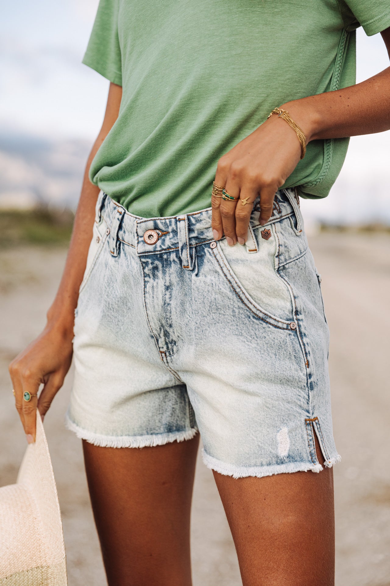 

Short taille haute Femme Jade Denim byronbay | Freeman T. Porter