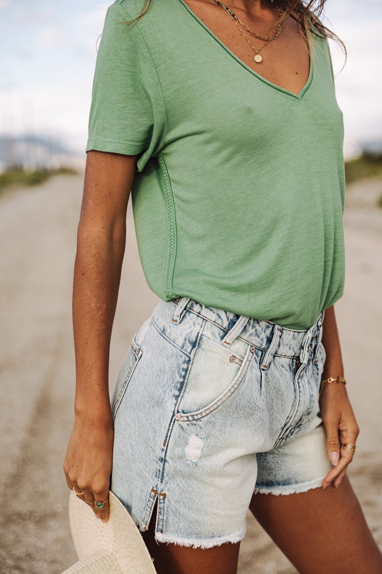 

Short taille haute Femme Jade Denim byronbay | Freeman T. Porter