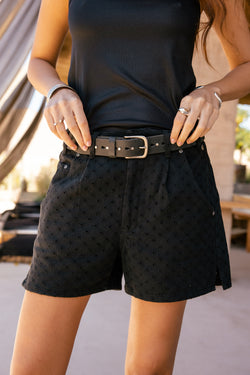 

Short taille haute broderie anglaise Femme Jade Beatnik black | Freeman T. Porter