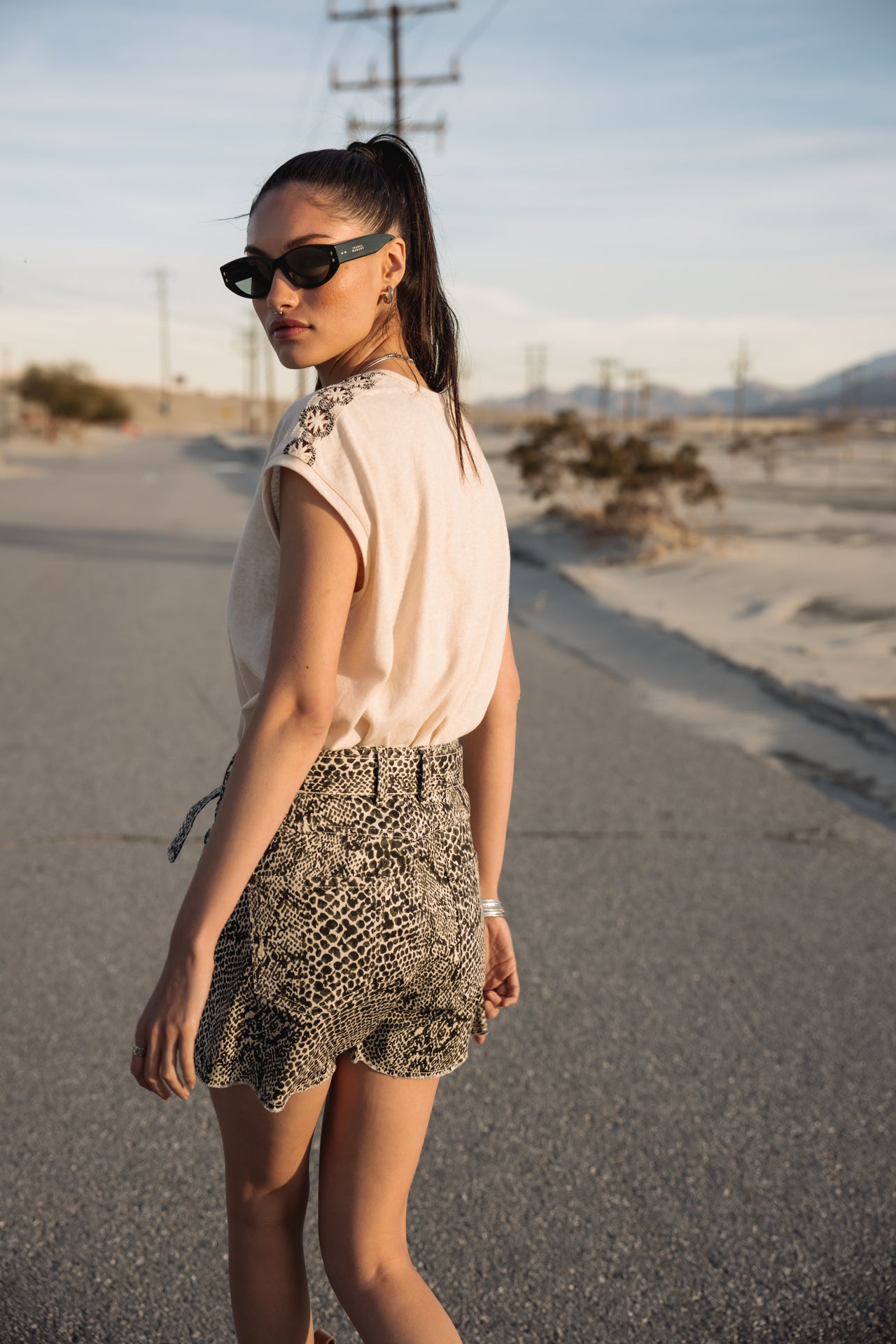 
              

High-waisted shorts Woman Jade Serpento original | Freeman T. Porter
            