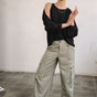 

Wide-leg pants Woman Giorgia Agafay light khaki | Freeman T. Porter