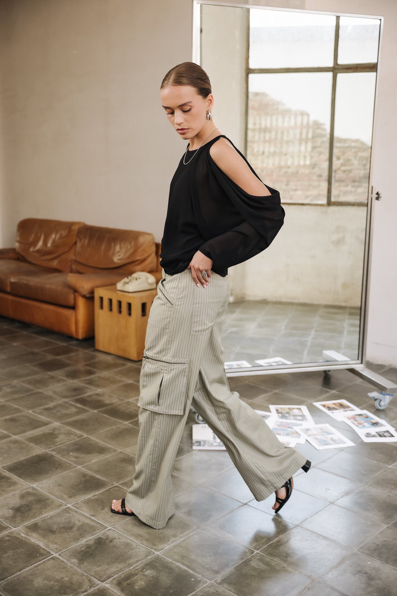 

Weite Hose Frau Giorgia Agafay light khaki | Freeman T. Porter