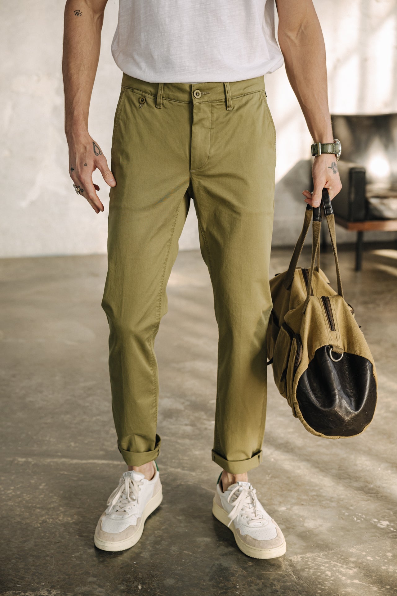 

Pantalones chinos Hombres Mathis Bonito deep lichen green | Freeman T. Porter
