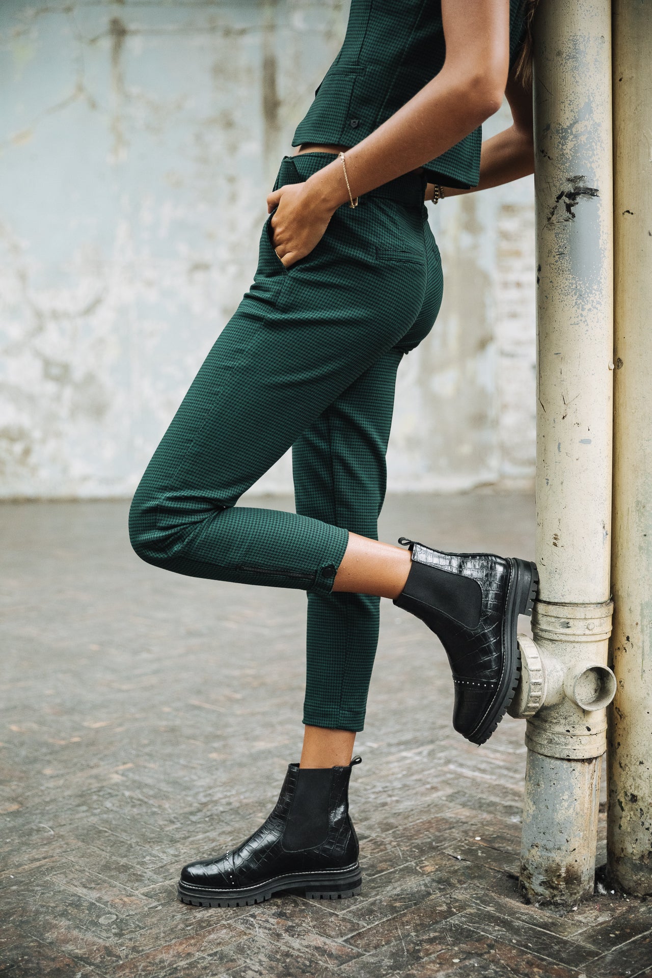

pantalon taille haute super slim Woman Leana Pimento original | Freeman T. Porter