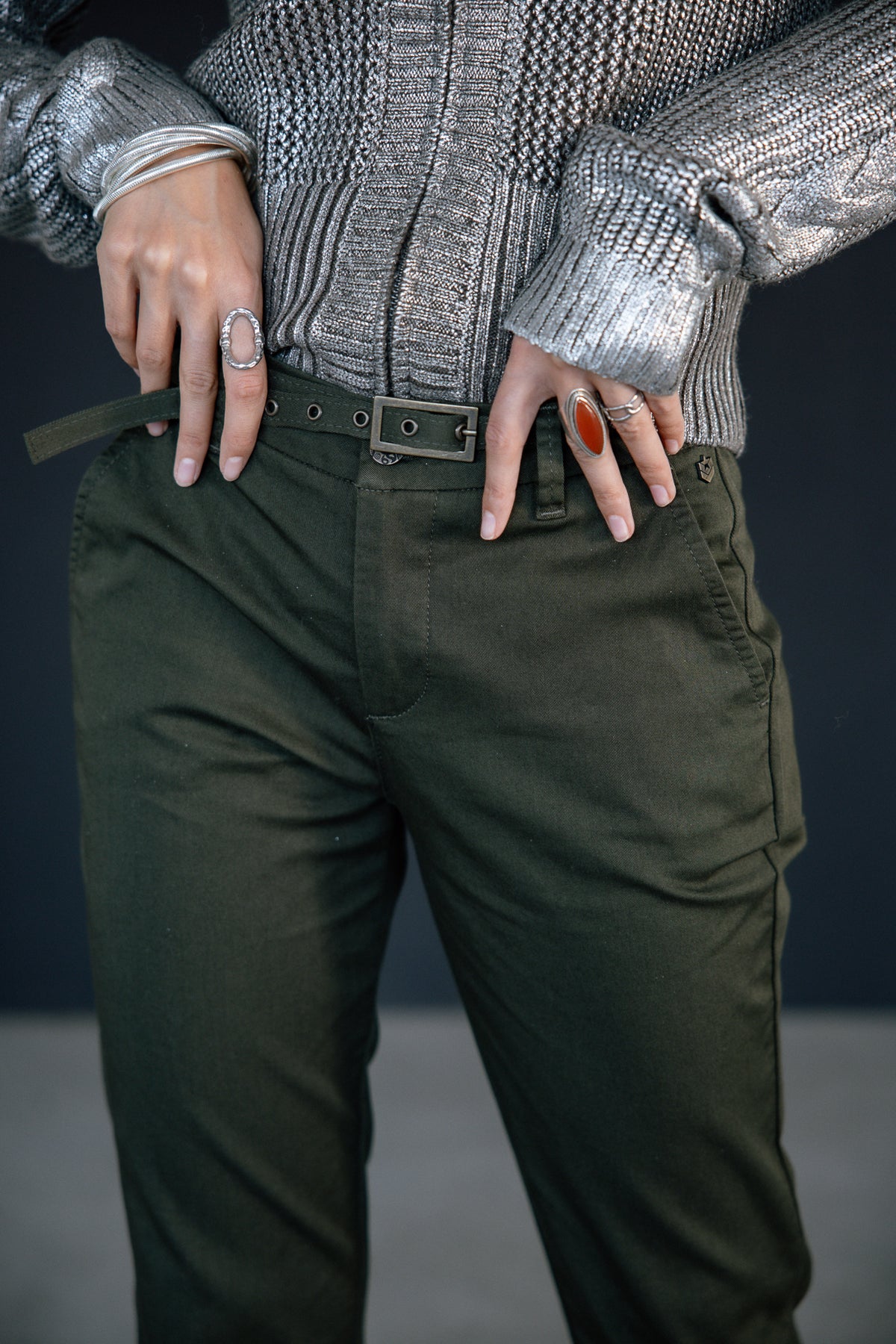 
              

City slim broek 7/8 Dames Claudia Felicita forest night | Freeman T. Porter
            