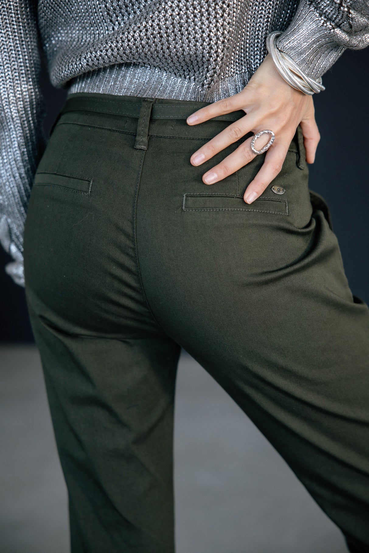 

Pantalon city slim 7/8 Femme Claudia Felicita forest night | Freeman T. Porter