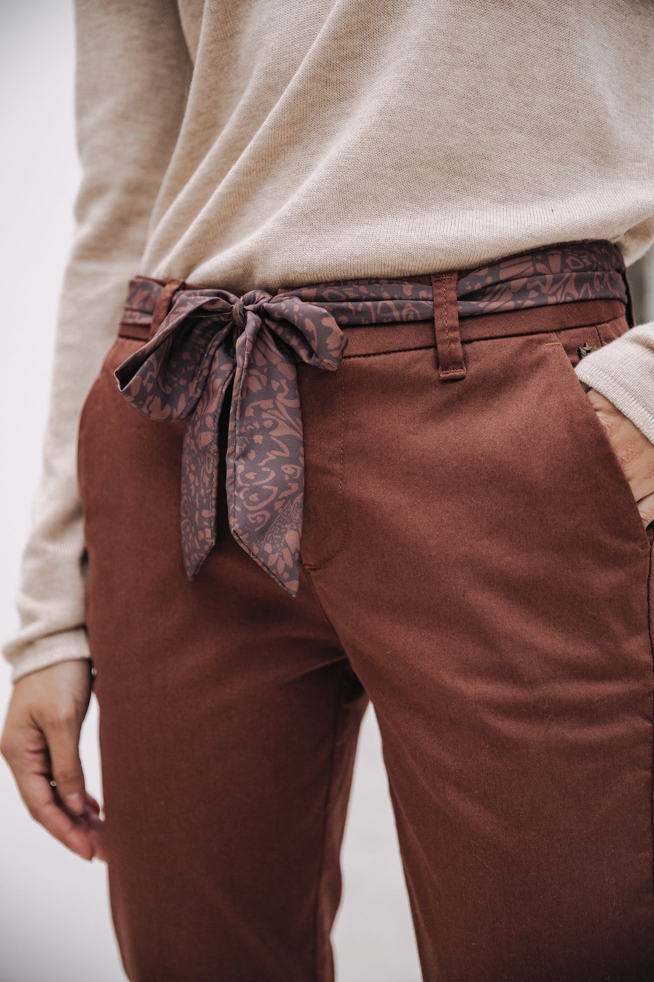 

Pantalon city slim Femme Claudia Felicita cappuccino | Freeman T. Porter