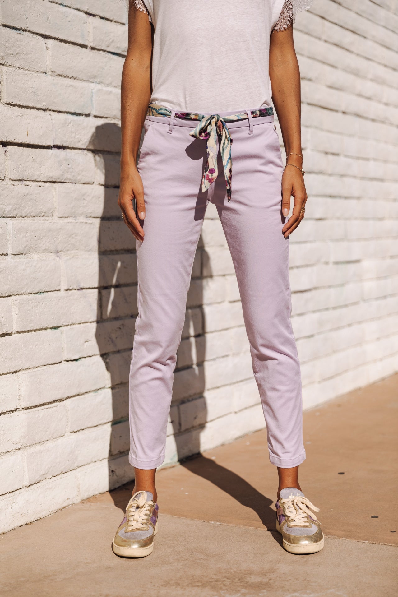 

City Slim Hose Damen Claudia Felicita pastel lilac | Freeman T. Porter