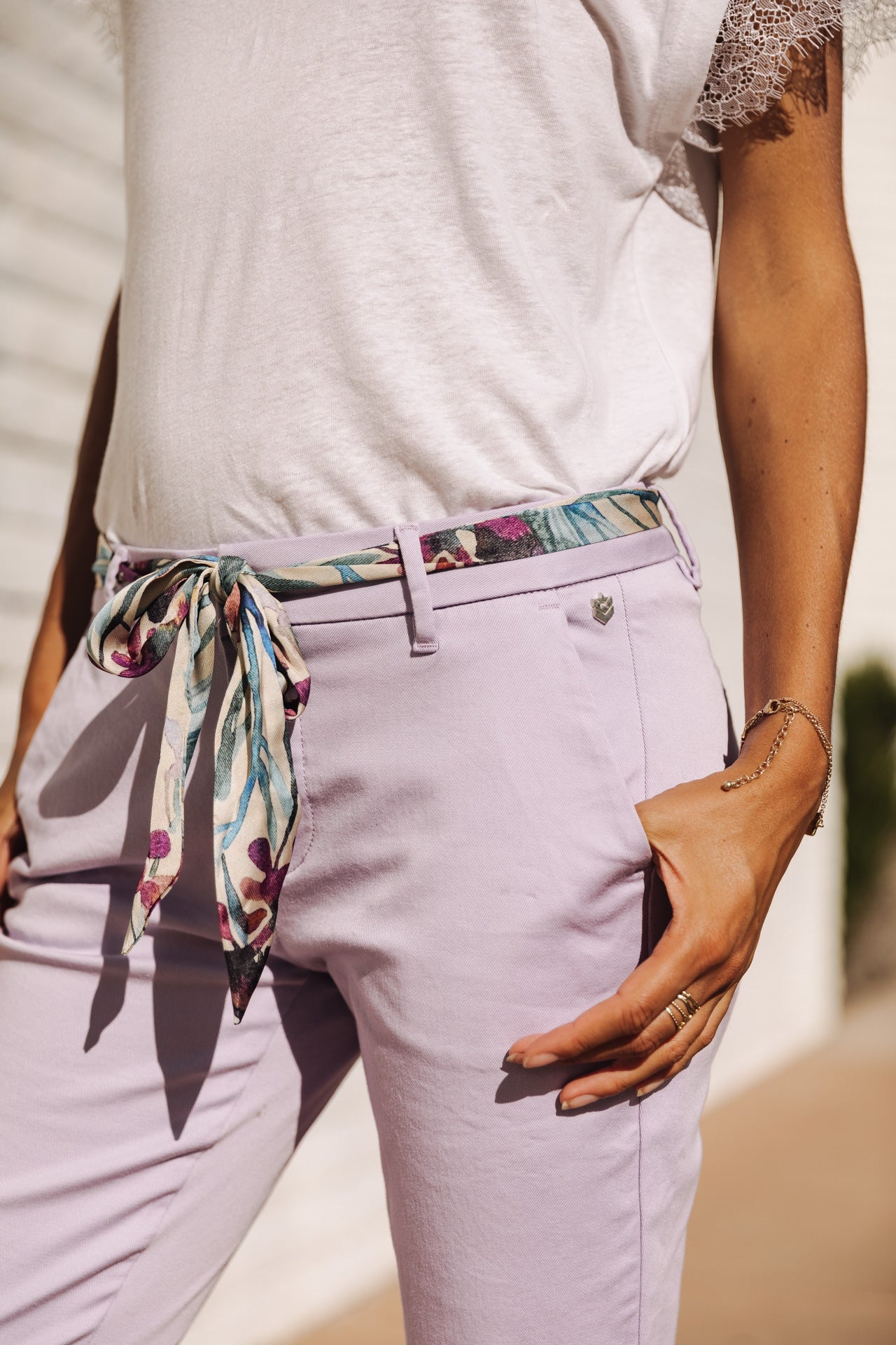 

City Slim Hose Damen Claudia Felicita pastel lilac | Freeman T. Porter