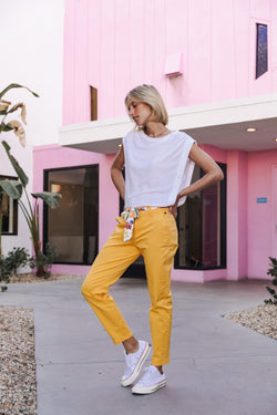 

Pantalón city slim Mujer Claudia Felicita spectra yellow | Freeman T. Porter