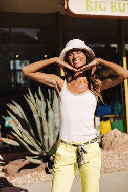 

Pantalon city slim Femme Claudia Felicita sunny lime | Freeman T. Porter