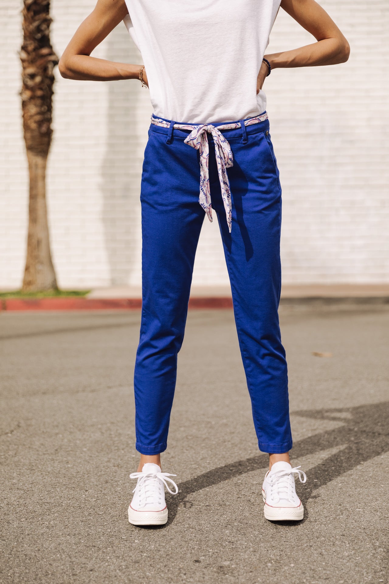 

Pantalon city slim Femme Claudia Felicita dazzling blue | Freeman T. Porter