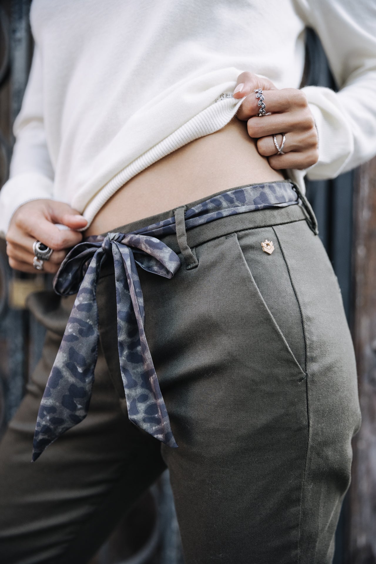 

Pantalon city slim Woman Claudia Felicita forest night | Freeman T. Porter