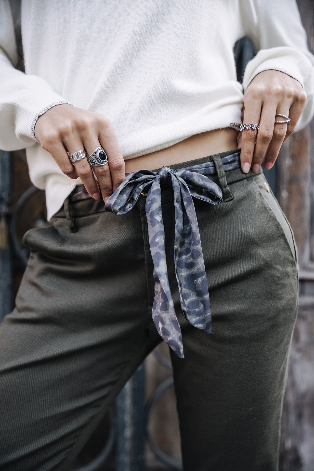 

Pantalon city slim Woman Claudia Felicita forest night | Freeman T. Porter