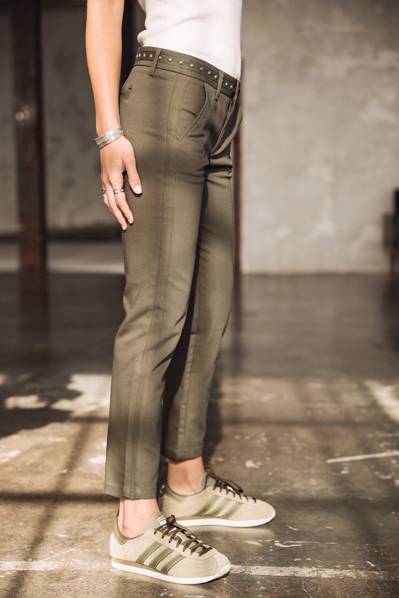 

Pantalones slim-fit Mujer Claudia Polyneo Light four leaf clover | Freeman T. Porter