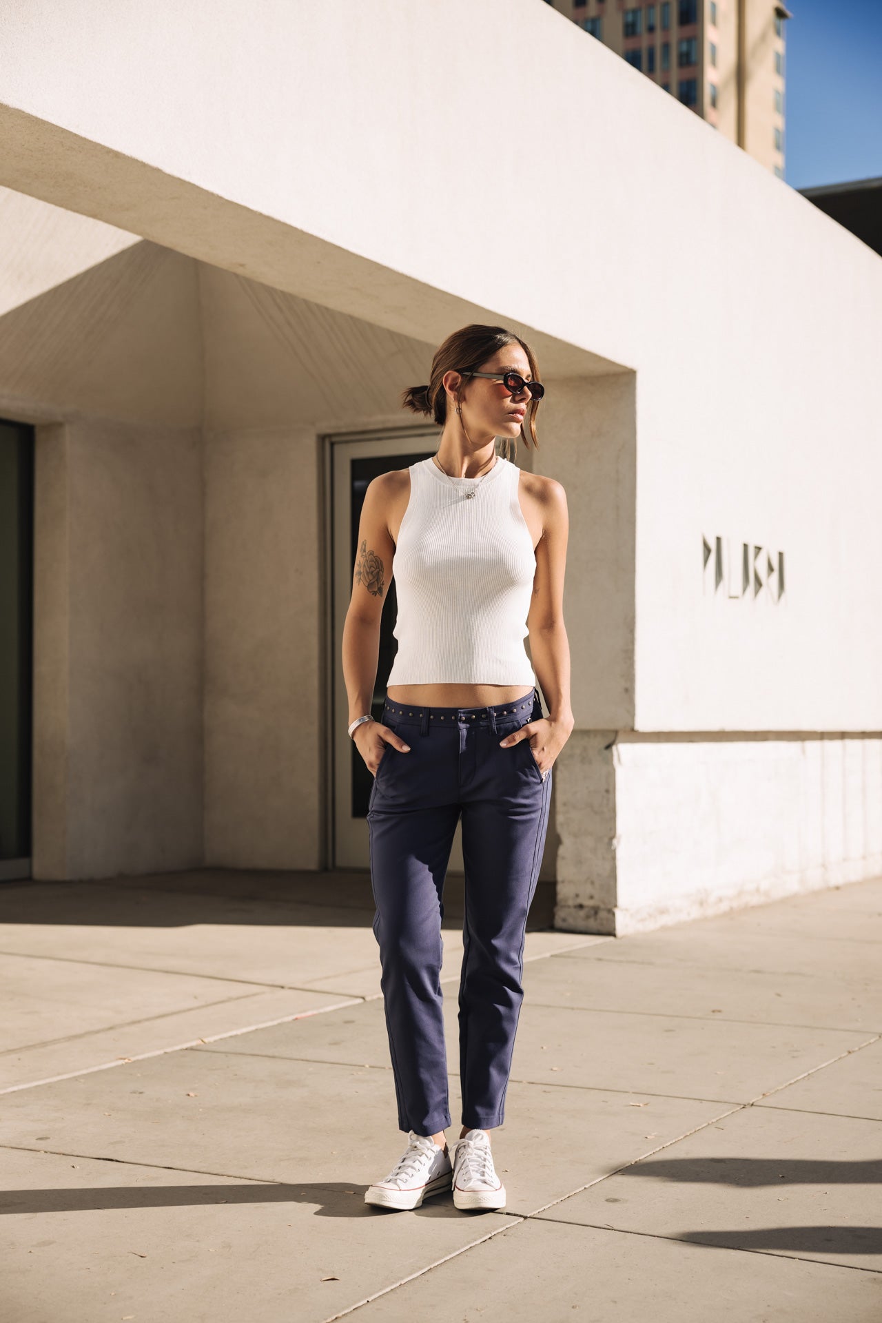 

Pantalon slim Femme Claudia Polyneo Light indigo | Freeman T. Porter