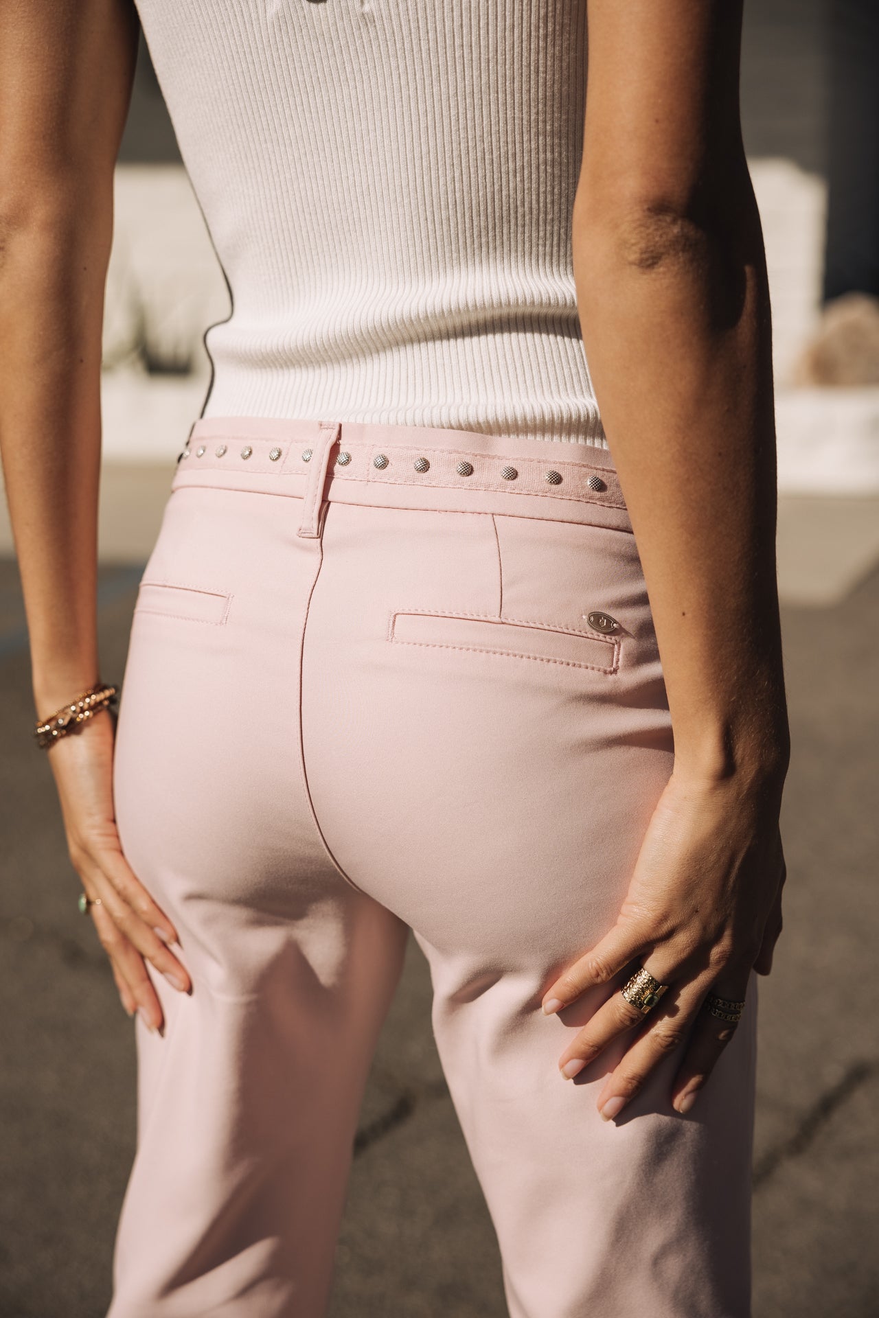 

Pantalon slim Femme Claudia Polyneo Light light pink | Freeman T. Porter