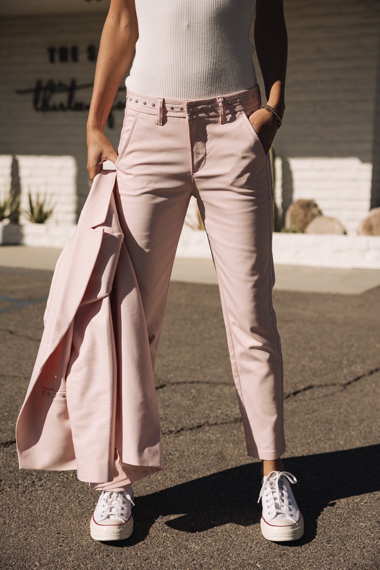 

Pantalon slim Femme Claudia Polyneo Light light pink | Freeman T. Porter
