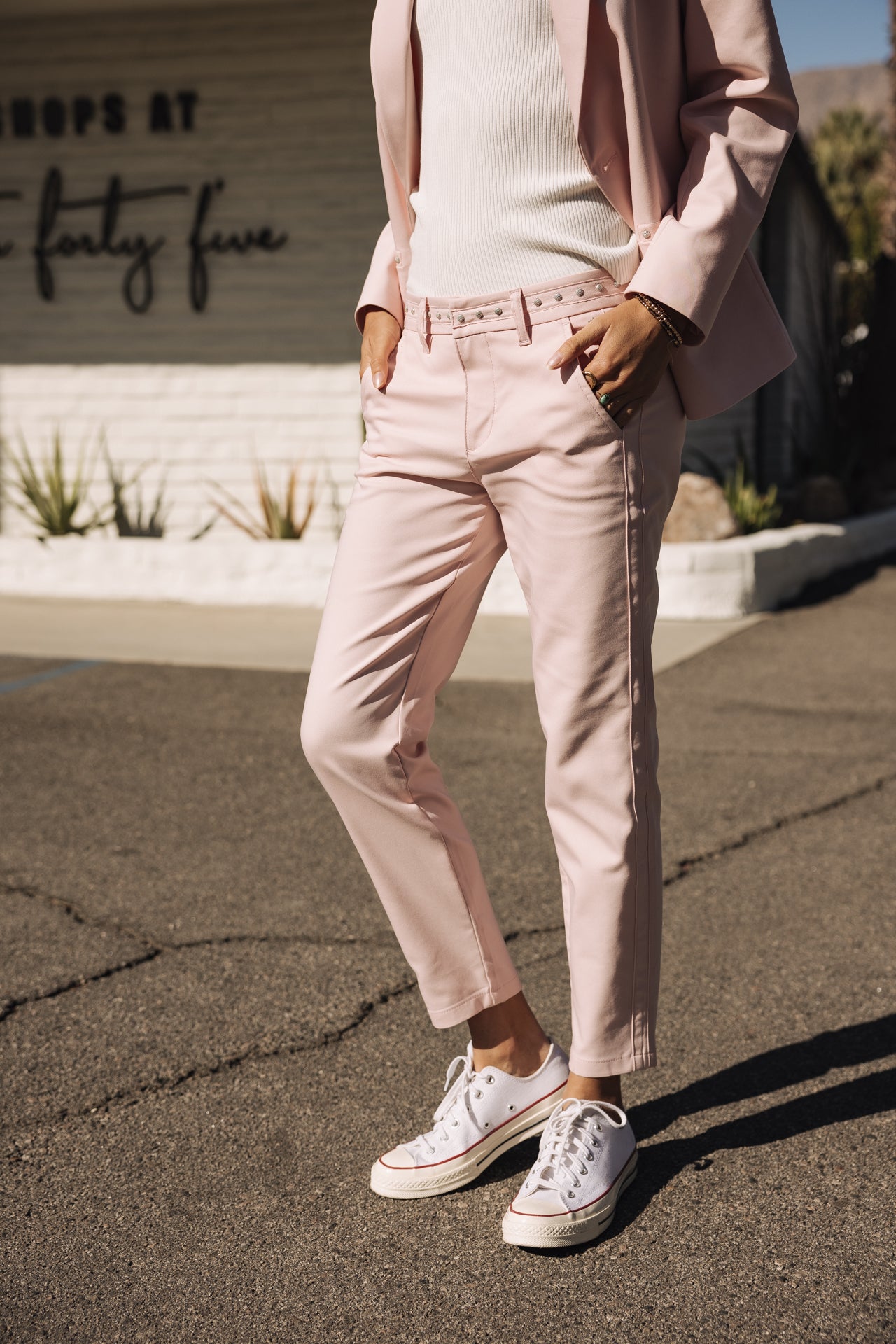 

Pantalon slim Femme Claudia Polyneo Light light pink | Freeman T. Porter
